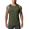 thumbnail image 2 of Sngxgn Men's Workout Tank Tops Gym Sleeveless T Shirt Bodybuilding Fitness Tank Tops(Green,L), 2 of 4
