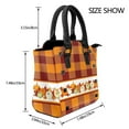 thumbnail image 3 of Halloween Autumn Fall Leaves Pumpkin Rivet Fashion One-Shoulder Women's Handbag Tote Bag, 3 of 6
