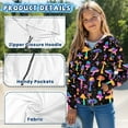 thumbnail image 7 of FUIALDOLG Boys Girls Fleece Hoodies Colorful Mushroom Print Zipper Hoodie Casual Hooded Sweatshirts with Pocket Winter Coat Jacket for Age 8-10 Kids, 7 of 7