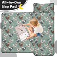 thumbnail image 4 of Rooster and Floral Blue Pattern Teens Toddler Nap Mat with Pillow, Sleeping Mat Bag for Preschool Daycare 51"x22", 4 of 6