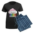thumbnail image 5 of CafePress - Kawaii Rainbow Cloud Women's Dark Pajamas - Women's Short Sleeve Print T-Shirt and Pants Dark Cotton Pajama Set, 5 of 7
