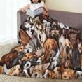 thumbnail image 6 of Lsque various dog breeds Pattern Fuzzy Fleece Throw Blanket Extra Large,Super Soft,Fluffy and Warm Blankets for Couch,Bed,All Season Use-50"x40", 6 of 7