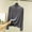 Grey, variant on Hauaitttt Ladies' Casual High Neck Solid Color Tight Warm Close Fitting Long Sleeved Base Layer Shirt Top plus Size Thermal Tops for Women Thumb Holes Long Underwear Mens Top Womens Thermal Tops Long