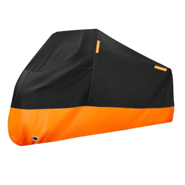 Universal Motorcycle Cover Protective Cover, All Season Windproof Outdoor Sun Protection Durable Waterproof with Reflective Strips Rain Cover XXXXL