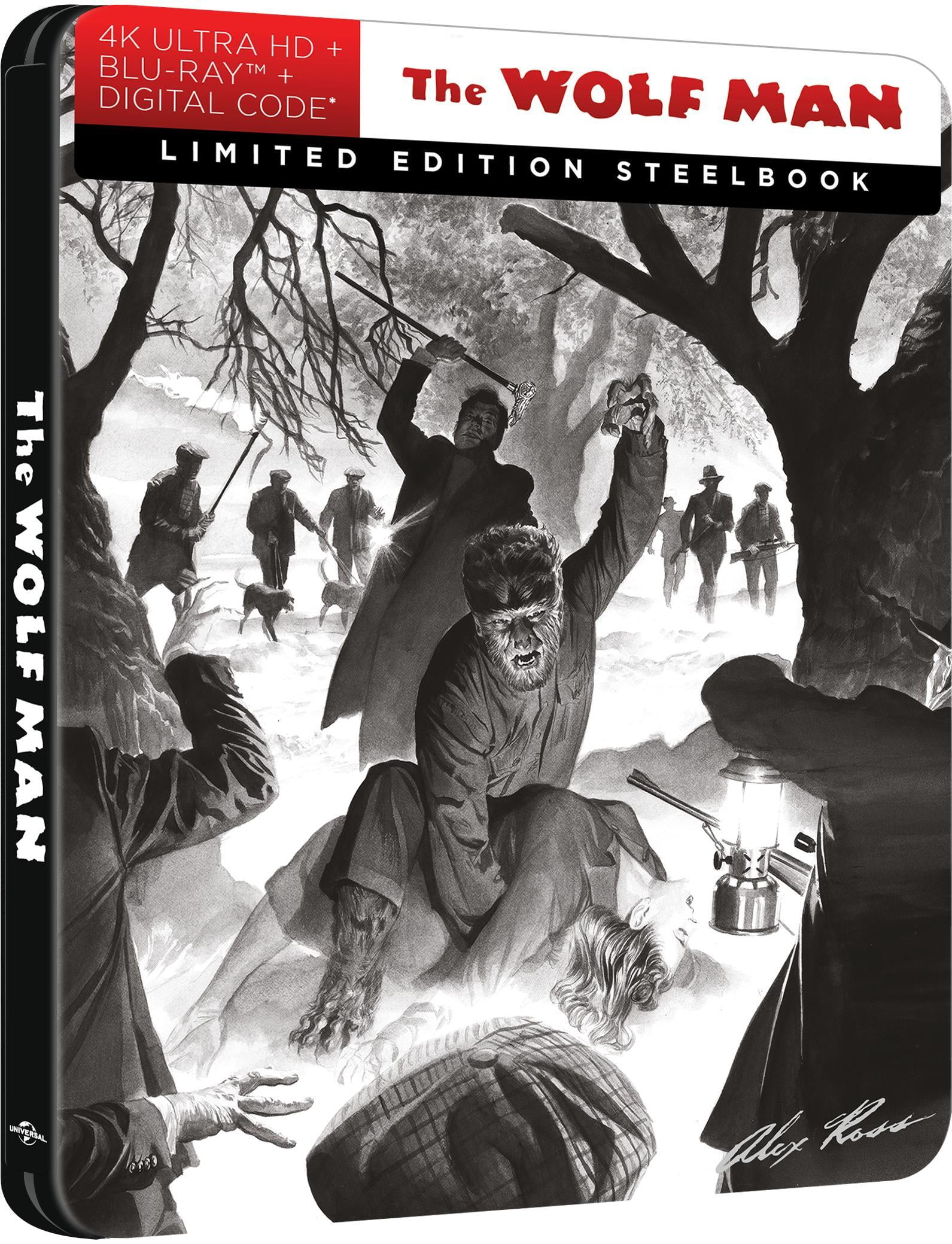 The Wolf Man (1941) (Walmart Exclusive) (Steelbook) (4K Ultra HD + Blu-ray + Digital), Horror, Universal