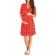 thumbnail image 1 of Lucakuins Mujeres Vestido de Maternidad Casual Cuello en V Dot/Estampado Floral Vestido de Media Manga para Ropa de Embarazo Sesión de Fotos Lucakuins  moda, 1 of 5