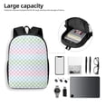 thumbnail image 4 of Disketp Colorful Checkerboard School Backpack, Lightweight Basic Middle School Bookbags 17 Inch Casual Daypack for Student College, Travel or Outdoor, 4 of 6