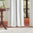 thumbnail image 4 of Martha Stewart, Spellbound Curtain Panel Pair, White, Pole Top/Back Tab, Black out, Indoor, Adult, 2 Piece Set, 50" x 84", 4 of 16