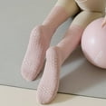 thumbnail image 2 of AUQ 2 Pairs Grip Socks Soft Breathable Elegant No Slip Socks Silicone High Elastic Flexible Perfect Fit Pilates Socks,Light Grey&Purple, 2 of 2