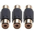 thumbnail image 3 of (pack Of 3) Rca Adapter By Keple Extension Cable Jack Converter Female To Female Plug Video Audio Coupler For Backup Camera, Car, Surveillance, Dvd Pl, 3 of 3