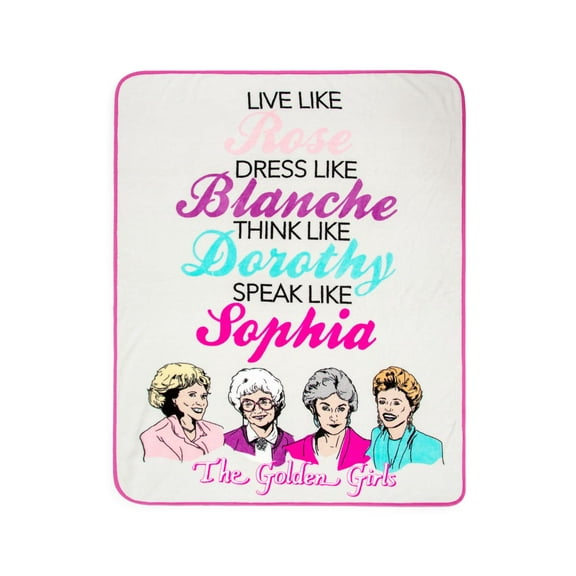 The Golden Girls "Live Like" Micro Plush Throw Blanket | 45 x 60 Inches