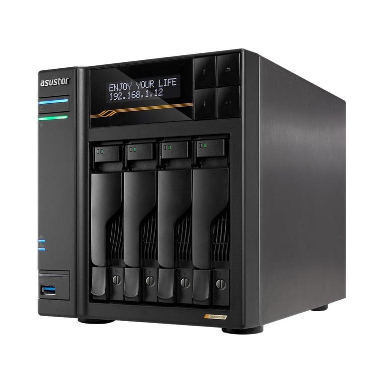 Asustor Lockerstor 4 Gen3 AS6804T, 4 Bay NAS, AMD Ryzen Quad-Core