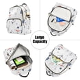 thumbnail image 5 of FORMRS Mini Backpack Purse for Women Travel Daypack Casual Shoulder Bag, Blue Cartoon Snowmen, 5 of 7