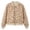 Beige, variant on Zijinkuiwen Women Leopard Print Bomber Jacket Zip Up Long Sleeve Ribbed Cuffs Outerwear for Casual Daily Wear