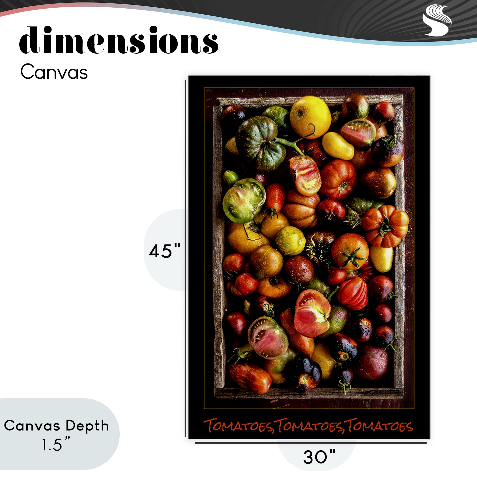 Stupell Industries Ripe & Bountiful Tomato Harvest Canvas Wall Art, design by Carl Kravats