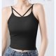 thumbnail image 4 of Pijama de manga corta para mujer, de verano, talla grande, con tirantes, almohadillas para el pecho y el centro de la espalda, sin mangas y pijama interior, blusa de poliéster para mujer., 4 of 6