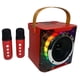 thumbnail image 2 of Altavoz Bluetooth de Karaoke de Alta Potencia, Luz Rítmica Musical, Subwoofer Inalámbrico Estéreo Envolvente con Micrófono Dual Rojo, 2 of 5