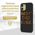 thumbnail image 2 of Case Yard Wooden Case for iPhone-11 Soft TPU Silicone cover Slim Fit Shockproof Wood Protective Phone Cover for Girls Boys Men and Women Supports Wireless Charging Best Dad Ever Design, 2 of 7