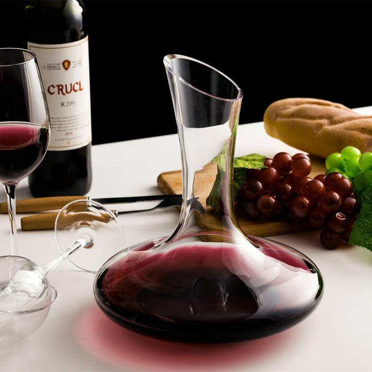 Wine Decanter - 100% Lead-Free Crystal Glass Wine Carafe Hand-Blown Red  Wine Decanter Carafe (6)