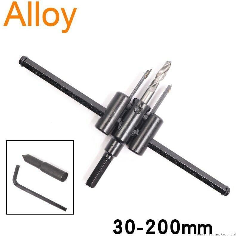 Adjustable Circle Hole Cutter Wood Drywall Drill Bit Saw Round Cutting 30300Mm