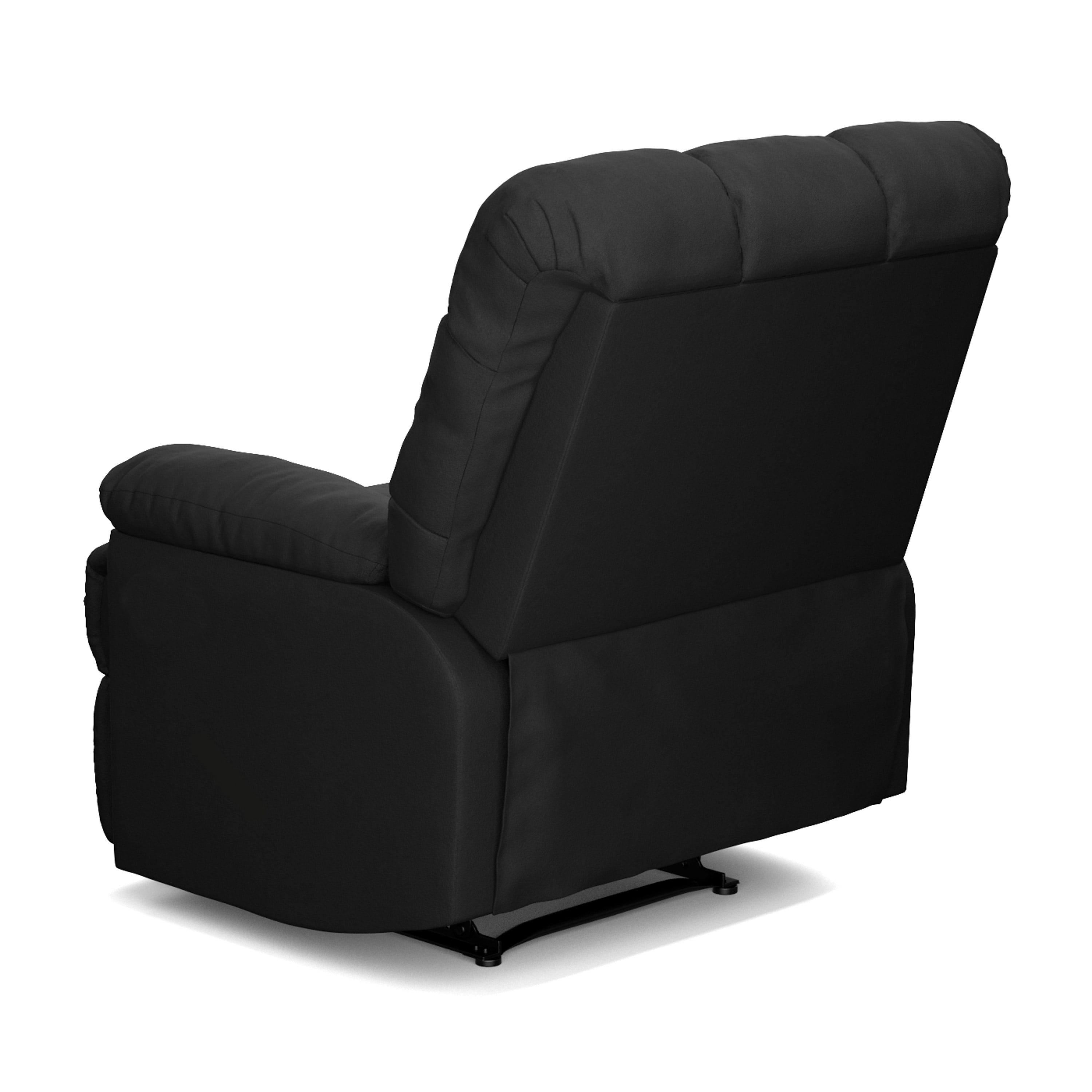Homesvale Microfiber Recliner, Black
