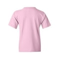 thumbnail image 3 of Youth Heavy Cotton T-Shirt – Heliconia Color, Soft & Durable Fit |  Small Size, 3 of 4