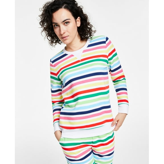 Charter Club Women's Printed Stripe Matching Crewneck Top