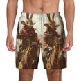 thumbnail image 3 of Uemuo Western Rabbit Cowboy Pattern Mens Swim Trunks Quick Dry Board Shorts with Mesh Lining, Stretch Beach Shorts Quick Dry No-Chafing Board Shorts-XX-Large, 3 of 9