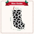 thumbnail image 3 of Lsque 18 Inches Cow Print Black White Pattern Christmas Stockings Hanging Ornaments,Knitted Xmas Fireplace Hanging Stocking,Holiday Decoration, 3 of 8