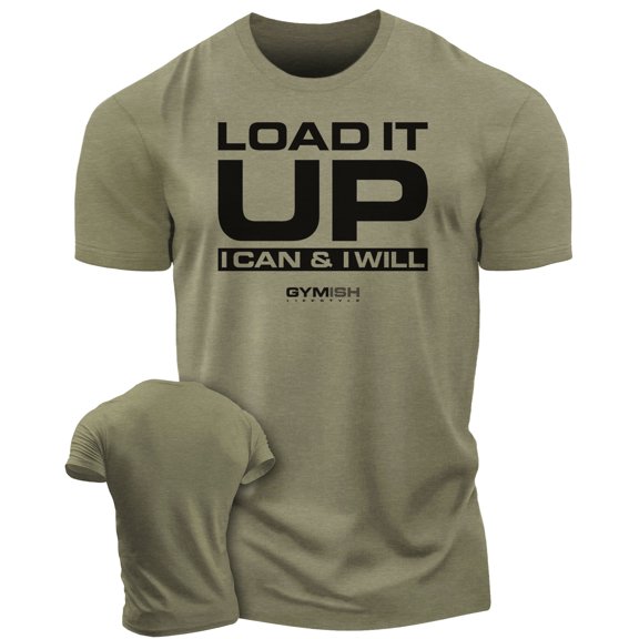 Gymish Load It Up Workout T-Shirt – Funny Gym Shirt for Men, Lifting T-Shirt, Deadlift Tee, Men’s Workout Shirt, Gym Apparel, Athletic Gym Wear
