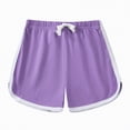 thumbnail image 4 of TOWED22 Girls Boys Athletic Shorts Toddler Soccer Sports Shorts Kids Quick Dry Gym Running Short(Purple,7-8 Y), 4 of 5