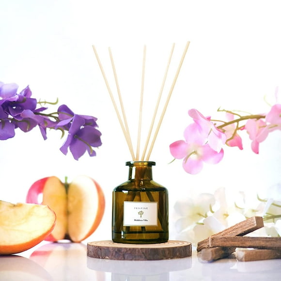 shiyou-Maldives Villa/Inspired by Marriott Hotel Reed Diffuser for Home | Citrusy Grapefruit, Apple/Ocean Breeze/Sandalwood Oil Reed Diffuser Set & Reed Diffuser Sticks | Home Decor Scent Diffuser