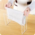 thumbnail image 4 of Égouttoir à vaisselle en fer pour plan de travail de cuisine, porte-serviettes sur pied, support de rangement pour torchons, blanc, 4 of 4