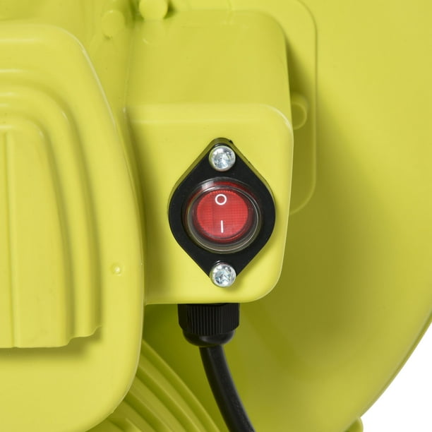 Outsunny Dépoussiérant puissant électrique bombe d'air comprimé souffleur  électrique pompe à air électrique compact portable pour maison gonflable  château gonflable piscine pneumatique jaune vert 