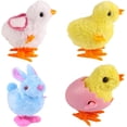 thumbnail image 1 of CICITOYWO Conejito y pollito saltarín, juguetes de cuerda, novedad, juguete de cuerda para saltar de pollo, para niños, niños pequeños, adultos, cesta de caza de huevos de Pascua, rellenos de medias,, 1 of 4