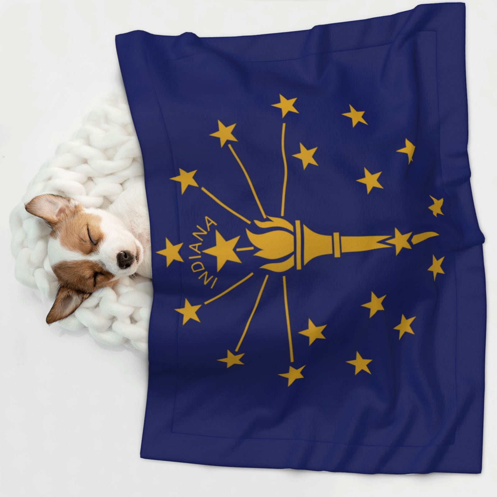 Indiana Dog Blanket Soft Warm Flannel Cat Blanket Great Pet Throw for Cats Puppy Small Medium Large Dog