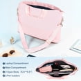 thumbnail image 4 of 13-17 Inch Laptop Bag for Women,Laptop Tote Bag,Wear and Water Resistance Laptop Shoudler Bag,16'' Lightweight Laptop Sleeve, Laptop Case Pink, 4 of 8