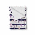 thumbnail image 2 of Retro Soft Flannel Fleece Blanket, Old Medieval Vintage Keys with Ribbons and Diamonds Striped Pattern in French Style, Cozy Plush for Indoor and Outdoor Use, 70" x 90", Purple Blue, by Ambesonne, 2 of 6