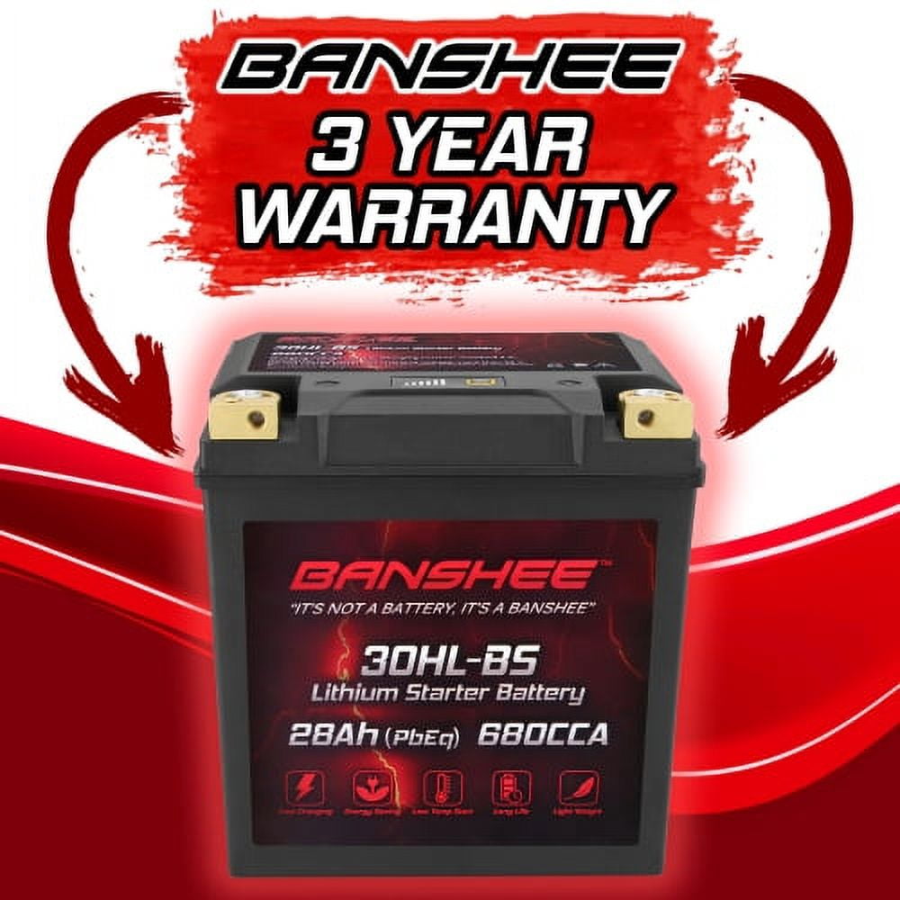CTX30L-BS Lithium Motorcycle Battery 12V 28Ah Replacement Powersport Battery