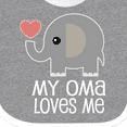 thumbnail image 4 of Inktastic My Oma Loves Me Grandchild Boys or Girls Baby Bib, 4 of 4