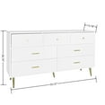 thumbnail image 2 of Spaco Dresser for Bedroom 7 Drawers Dresser Chest of Drawer Bedroom Furniture, White Dresser, 2 of 6