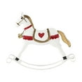 thumbnail image 3 of 2026 Horse Decorative Hanging Ornament - Christmas Rocking Horse Figurine, Home Holiday Decor for Christmas Trees, Mantels & Shelves, Festive Equine Decorative Ornament, 6.3*4.92in, White, 3 of 6