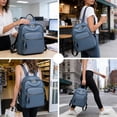 thumbnail image 7 of Sunyuer PU Leather Stylish Travel Backpack - Lightweight and Multi Pockets Sports Yoga Bag for Commuting, 7 of 7
