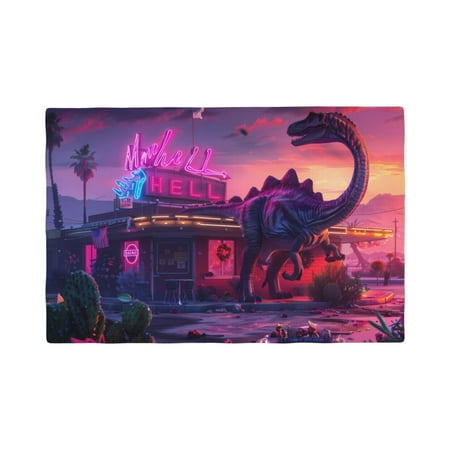 

Placemats Set of 6 Western Style Dinosaur Place mats for Dining Table Indoor/Outdoor Cute Heat Resistant Washable Table Mats(18 x 12 )