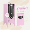 thumbnail image 5 of Wine Nook Decorative Box Wine Dispenser Cocktail Beverage Dispenser Wine Storage Holder for Kitchen Bar Countertop, Wine Carrier and Wine Party, Pink, 3 Liters, Chalk Included, 5 of 6