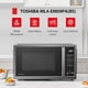 thumbnail image 4 of Horno microondas pequeño de encimera TOSHIBA ML4-EM09PA(BS) con 6 menús automáticos, función de silencio y bloqueo para niños, ideal para dormitorios, 0.9 pies cúbicos, plato giratorio extraíble de 1, 4 of 5