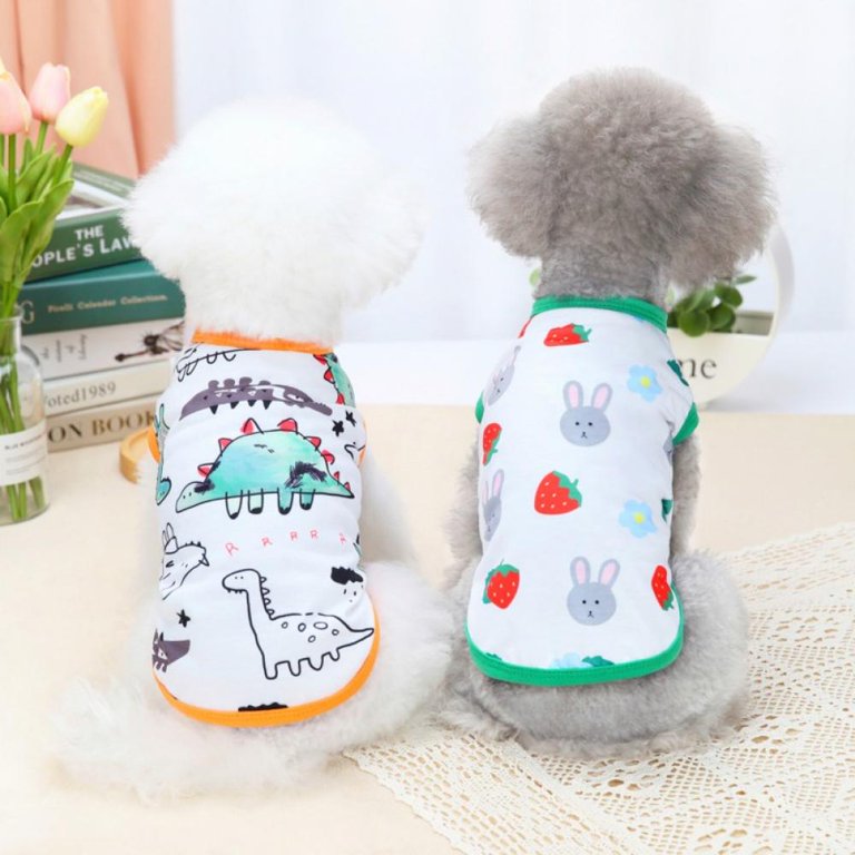 Puppy Fashion Apparel Dog Striped Shirt - Soft Cotton Pet Clothing For Small To Medium Breeds Small Dog Outfit