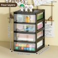thumbnail image 1 of 1pc Desktop Storage Box, Drawer Type Storage Cabinet, Crafts Storage Box And Organizer, 1 of 5