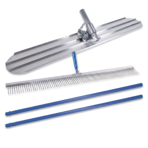 FLOTA ALUMINIO MAGNESIO 36"*8" + PEINE TEXTURIZADOR 36" SEP 3/4" + 2 EXTENSIONES