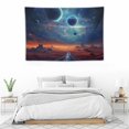 thumbnail image 4 of Creowell  Solar System Astronaut Tapestry Space Poster Decorative Painting Canvas Wall Tapestry And Art Picture Print Modern Family Bedroom Decor Posters 60x40 Inch 60x40in, 4 of 7